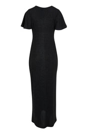 Product shot of the Piper Dress in colour Black (Black), from the back