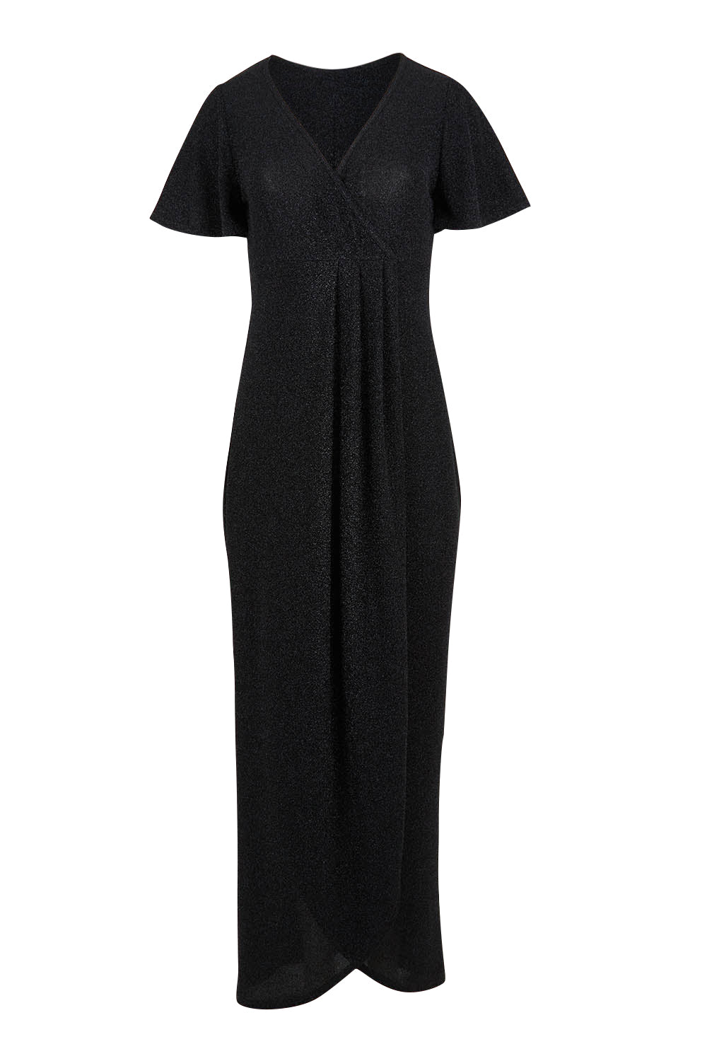 Product shot of the Piper Dress in colour Black (Black), from the front