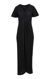Product shot of the Piper Dress in colour Black (Black), from the front