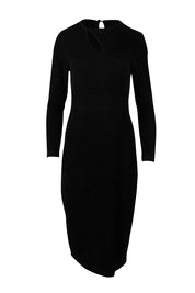 Product shot of the Elisa Dress in colour Black (Black), from the front
