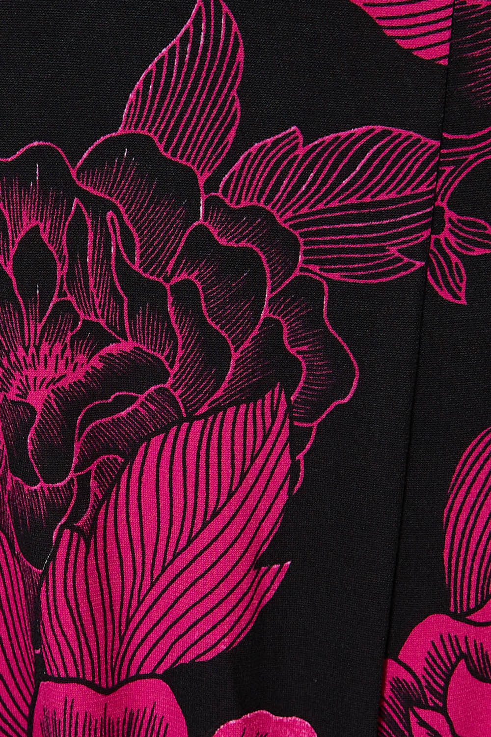Product shot of The Printed Nancy Dress in colour Floral (Pink), detail