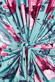 Product shot of The Printed Nancy Dress in colour Windflower, detail