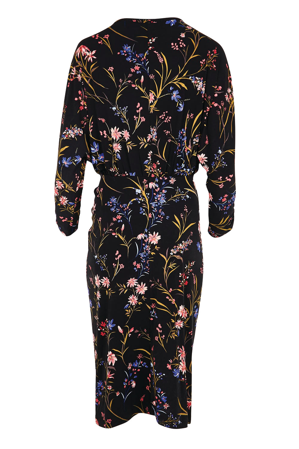 Product shot of the The Printed Nancy Dress – Floral in colour Floral, from the back