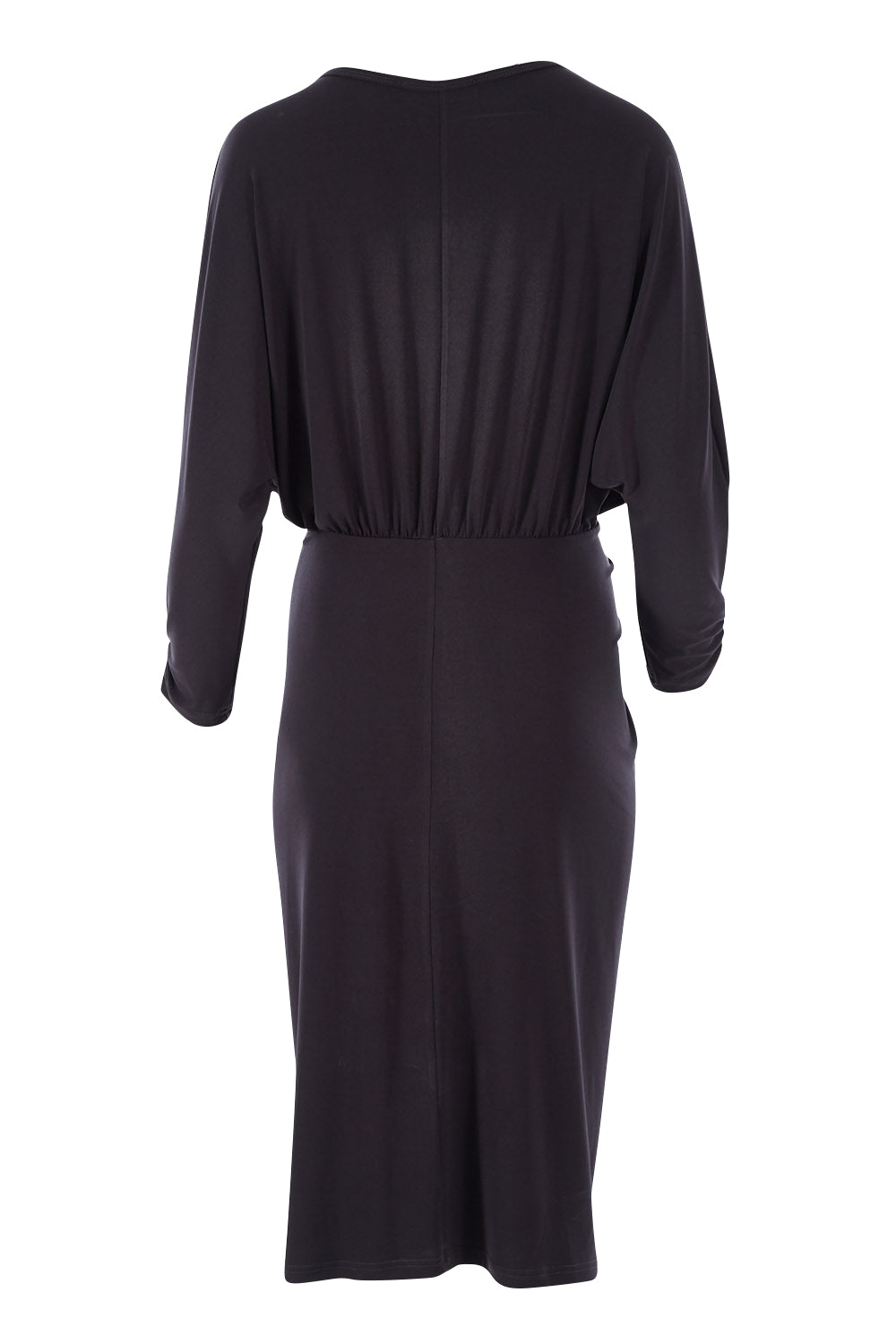 Product shot of the Nancy Dress in colour Graphite (Grey), from the back