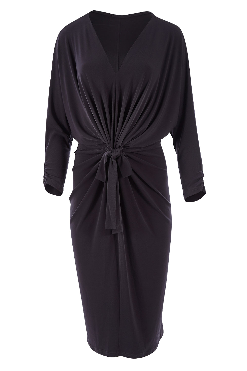 Product shot of the Nancy Dress in colour Graphite (Grey), from the front