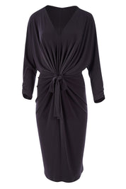 Product shot of the Nancy Dress in colour Graphite (Grey), from the front