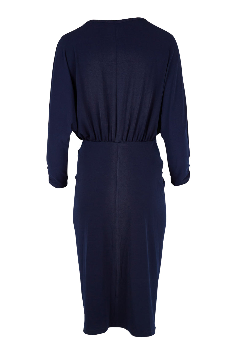 Product shot of the Nancy Dress in colour Navy (Blue), from the back
