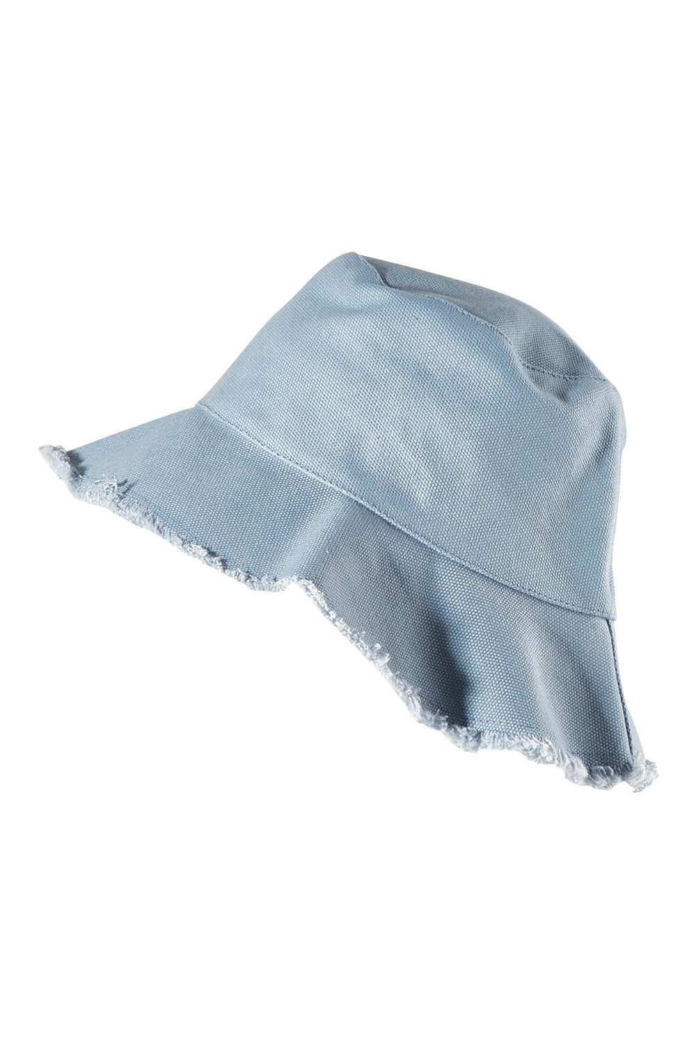 Product shot of the Nika Bucket Hat in colour Denim (Blue), from the front