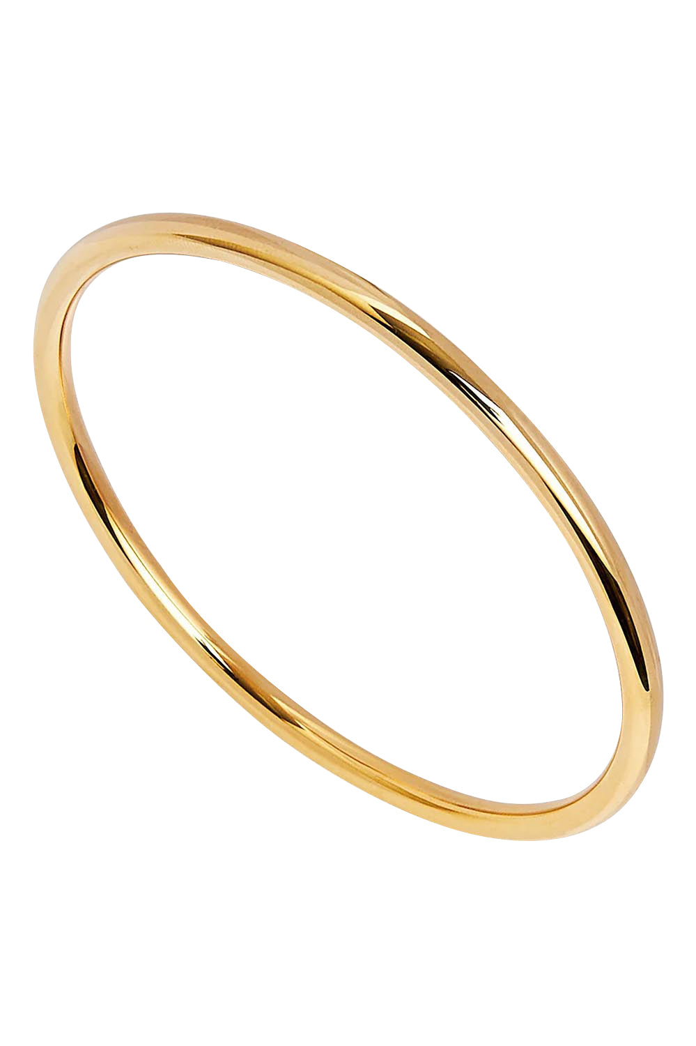 Product shot of the Simplicity Gold Bangle in colour Gold (Metallics), from the front