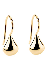 Product shot of the Baby Tears Earrings in colour Gold (Metallics), from the front