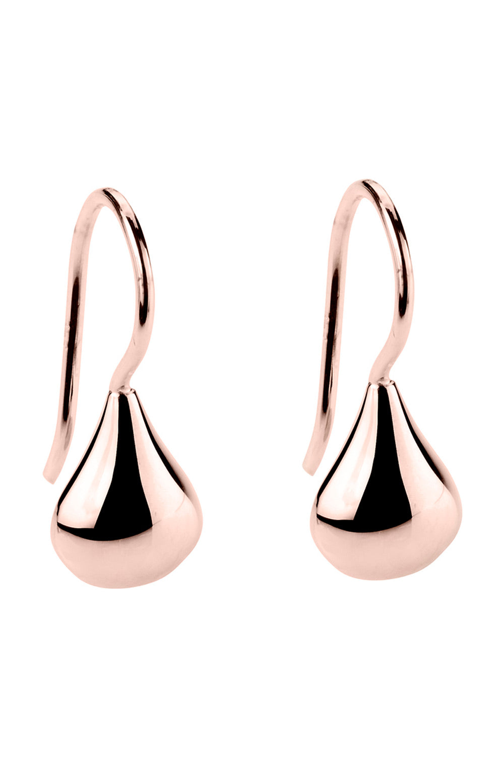 Product shot of the Baby Tears Earrings in colour RoseGold (Metallics), from the front