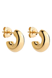 Product shot of the Moonbow Gold Earring in colour Gold (Metallics), from the front