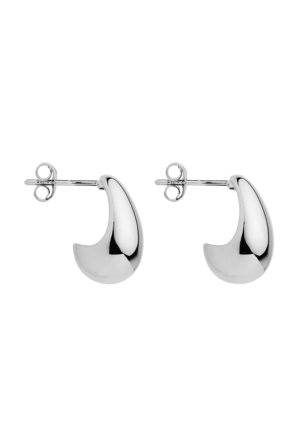 Product shot of the Baby Umbra Silver Earrings in colour Silver (Metallics), detail