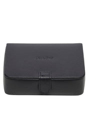 Product shot of the Travel Jewellery Box in colour Black (Black), from the front