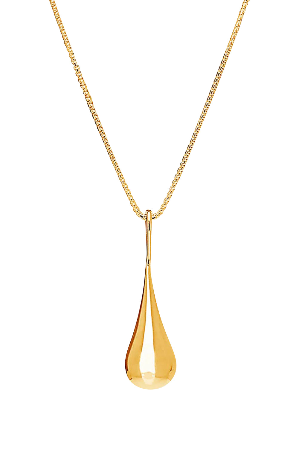 Product shot of the My Silent Tears Necklace in colour Gold (Metallics), detail