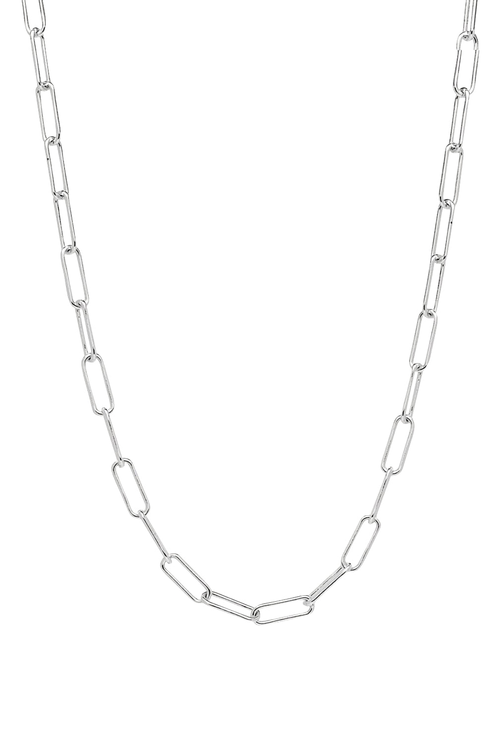 Product shot of the Vista Chain Necklace in colour Silver (Metallics), detail