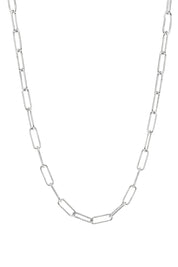 Product shot of the Vista Chain Necklace in colour Silver (Metallics), detail