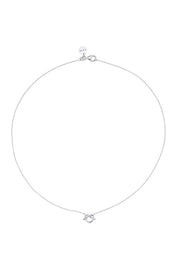 Product shot of the Eternal Silver Necklace in colour Silver (Metallics), from the front