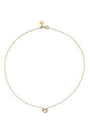 Product shot of the Eternal Yellow Gold Necklace in colour Gold (Metallics), from the front