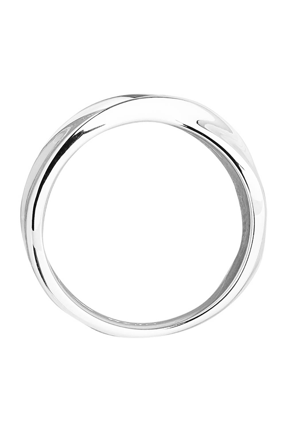 Product shot of the Somersault Sterling Silver Ring in colour Silver (Metallics), detail