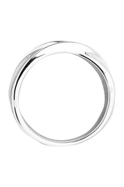 Product shot of the Somersault Sterling Silver Ring in colour Silver (Metallics), detail