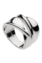 Product shot of the Somersault Sterling Silver Ring in colour Silver (Metallics), from the front
