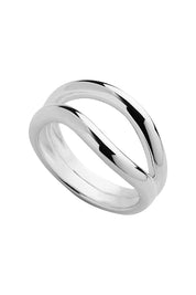 Product shot of the Creation Silver Ring in colour Silver (Metallics), from the front