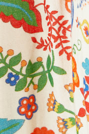 Product shot of the Molly Dress in colour Woodstock (White), detail