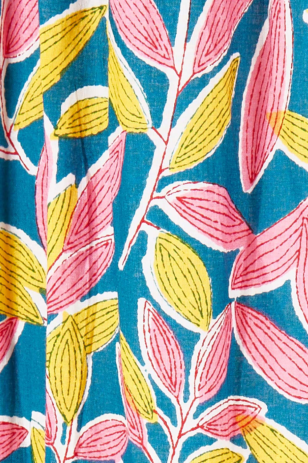 Product shot of the Mabel Maxi in colour Jungle (Pink), detail