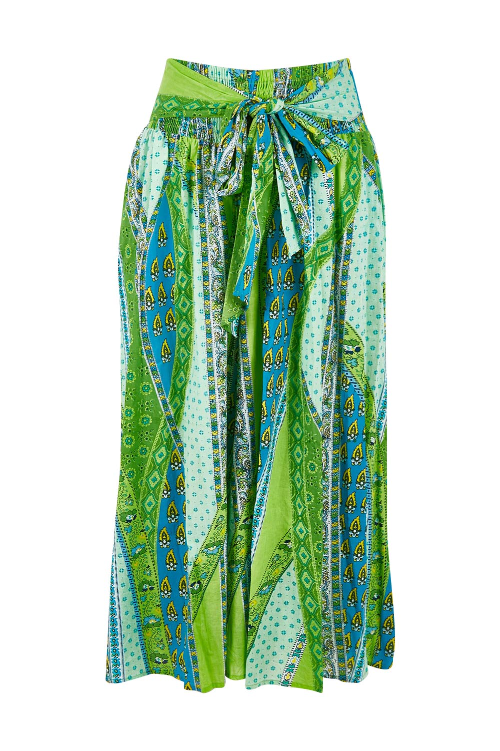 Product shot of the Hendrix Pants in colour Mauiaqua (Green), from the front