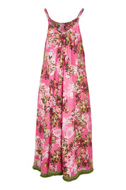 Product shot of the Astrid Cotton Dress in colour Folly (Pink), from the back