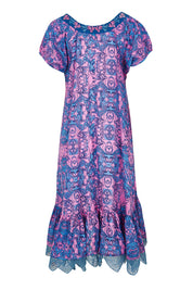 Product shot of the Sao Paulo Cotton Dress in colour Alessipink, from the back
