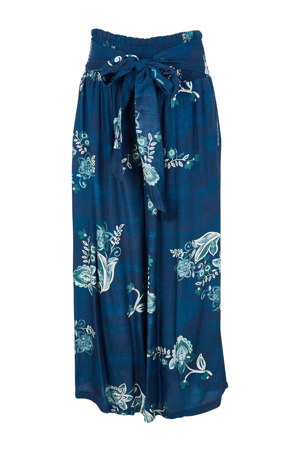 Product shot of the Hendrix Pant in colour Selene (Blue), from the front