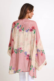 Model Madelinec wearing size 10 of the Rosary Kimono – Rosary in colour Rosary, from the back