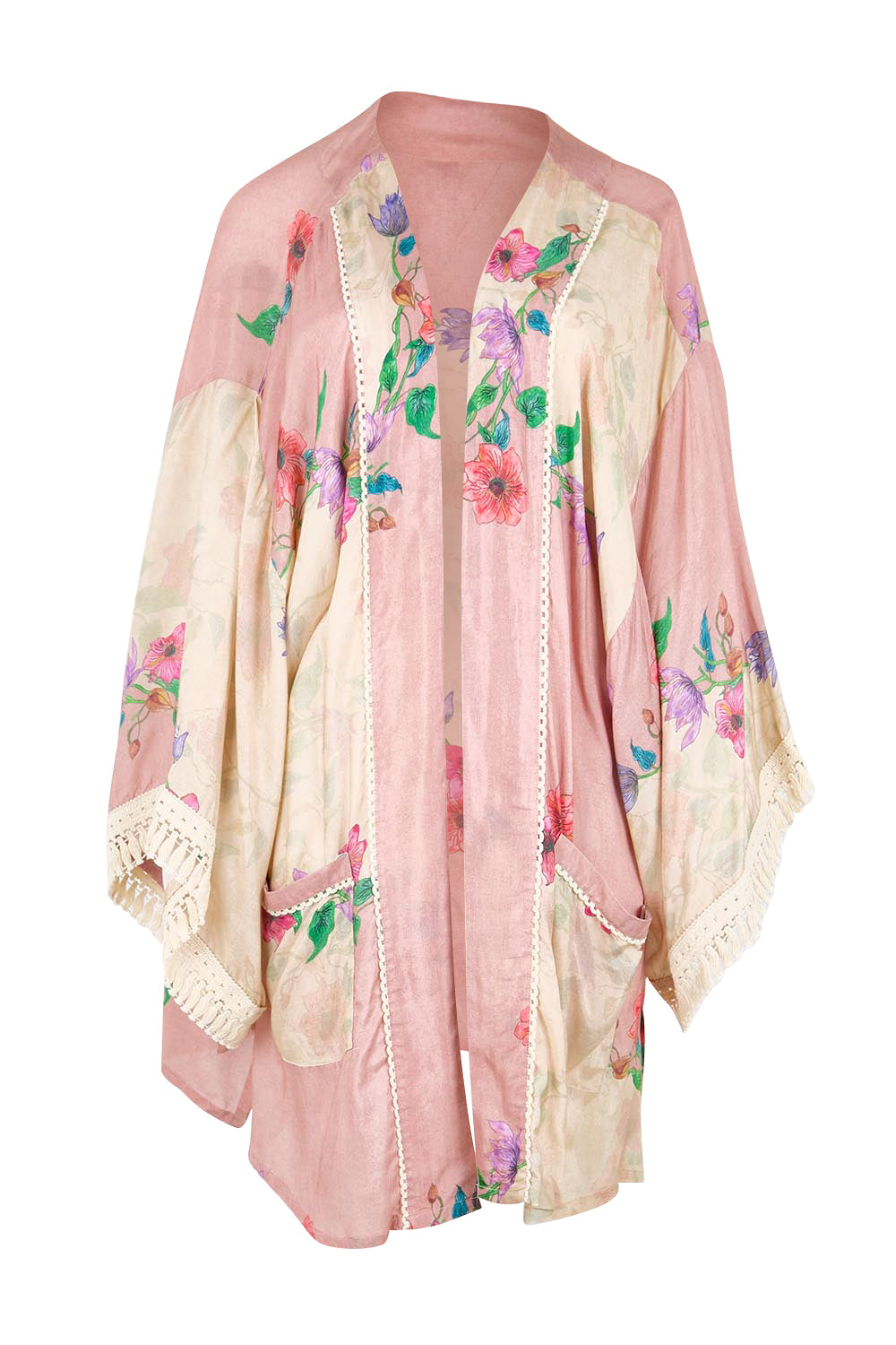 Product shot of the Rosary Kimono – Rosary in colour Rosary, from the front