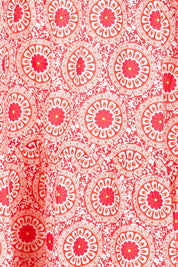 Product shot of the Lulu Cotton Maxi Dress – Suzanired in colour Suzanired, showing detail