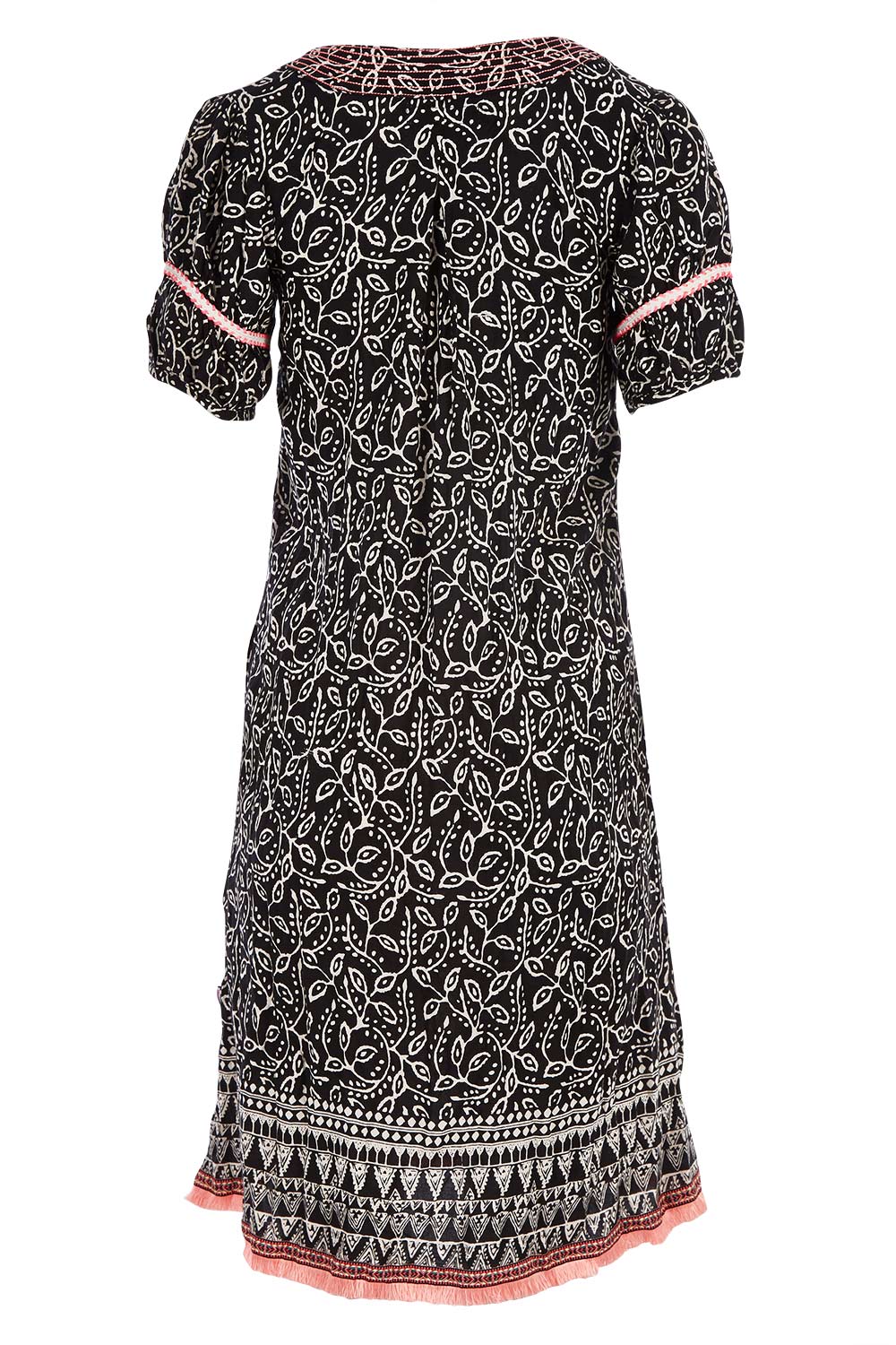 Product shot of the Paradise Dress in colour Black (Black), from the back