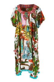 Product shot of the Sao Paulo Dress in colour Afrcnlady (White), from the front