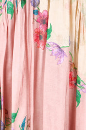 Product shot of the Penelope Maxi Dress – Rosary in colour Rosary, showing detail