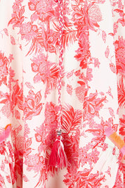 Product shot of the Sao Paulo Cotton Dress – Jasminewhite in colour Jasminewhite, showing detail