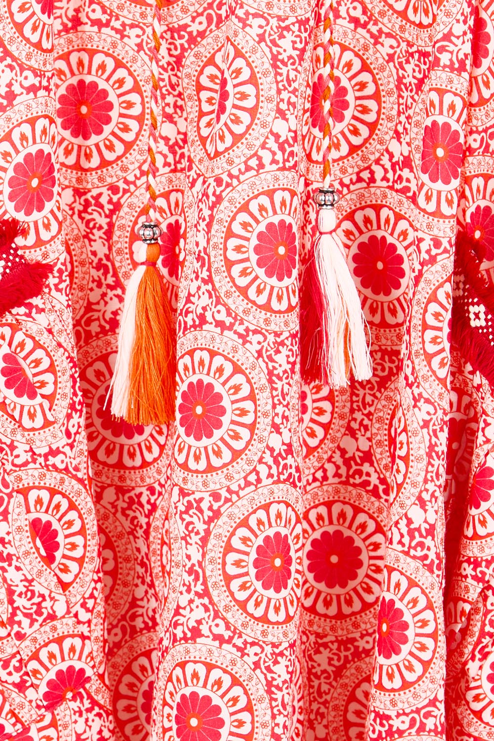 Product shot of the Sao Paulo Cotton Dress – Jasminewhite in colour Jasminewhite, showing detail