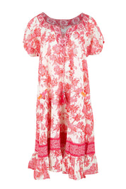 Product shot of the Sao Paulo Cotton Dress – Jasminewhite in colour Jasminewhite, from the front