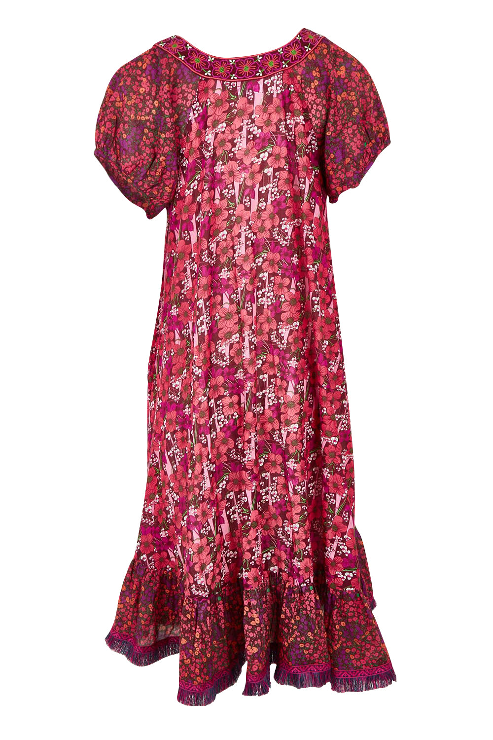 Product shot of the Sao Paulo Cotton Dress in colour Oasispink (Pink), from the back