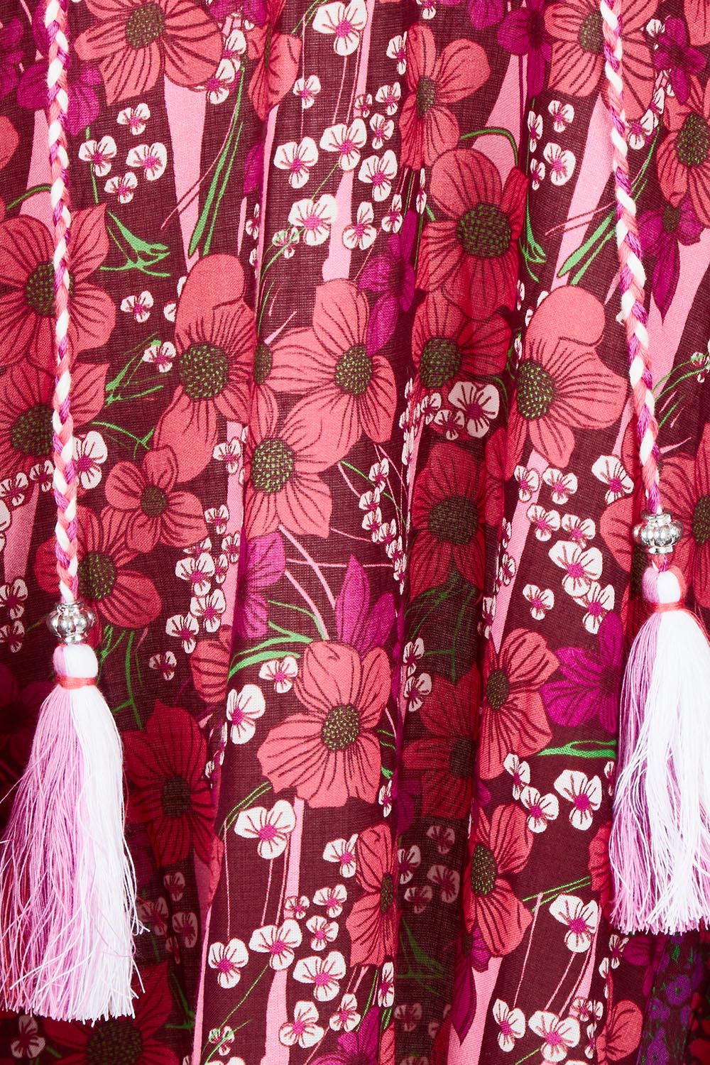 Product shot of the Sao Paulo Cotton Dress in colour Oasispink (Pink), detail