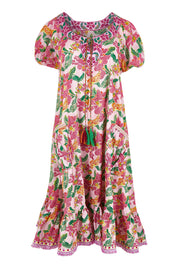 Product shot of the Sao Paulo Cotton Dress in colour Panama (Pink), from the front