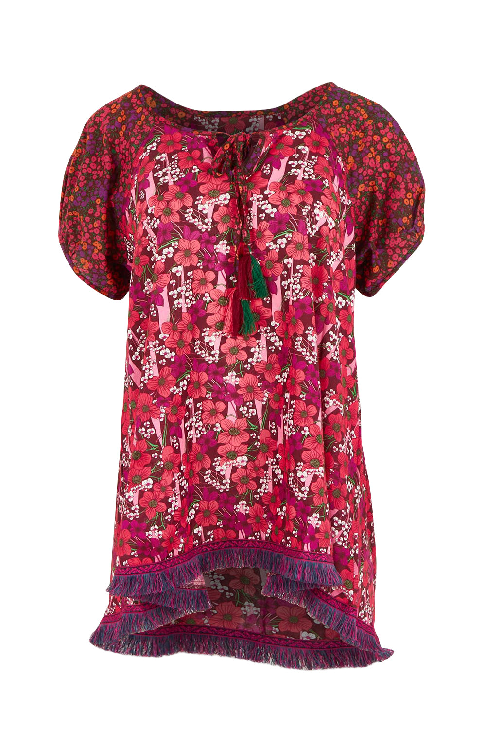 Product shot of the Sao Paulo Cotton Top in colour Oasispink (Pink), from the front