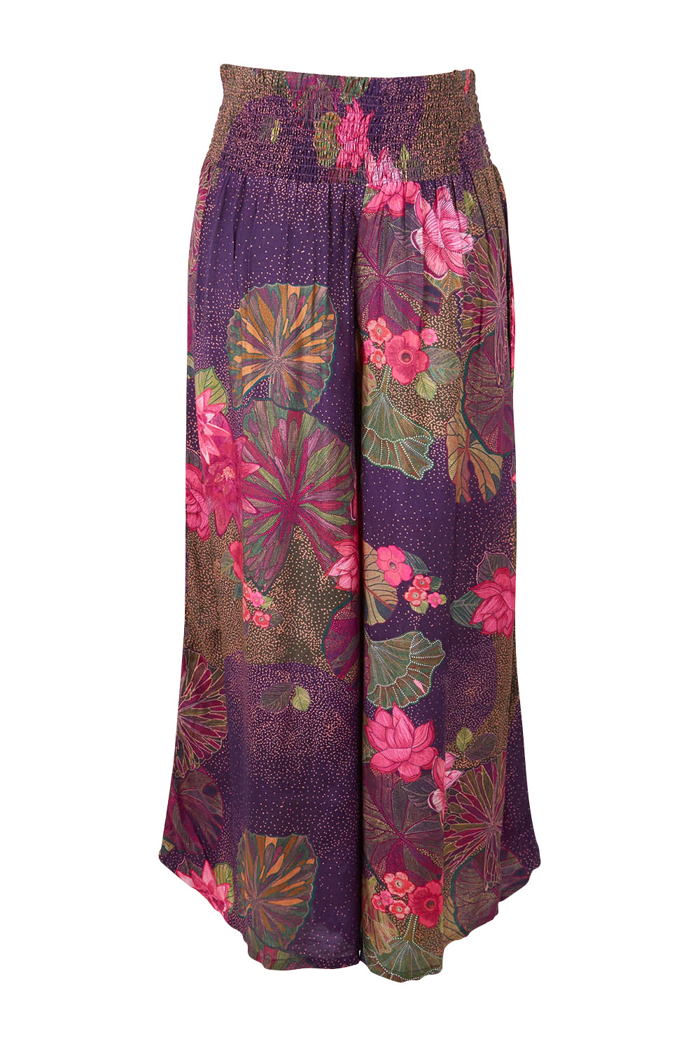 Product shot of the Hendrix Pant in colour Waterlily (Blue), from the back