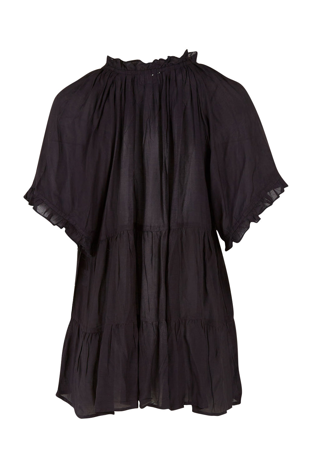 Product shot of the Matilda Top in colour Black (Black), from the back