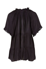Product shot of the Matilda Top in colour Black (Black), from the back