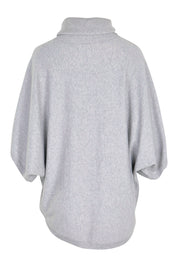 Product shot of the Natural Swing Kimono in colour Dove (Grey), from the back